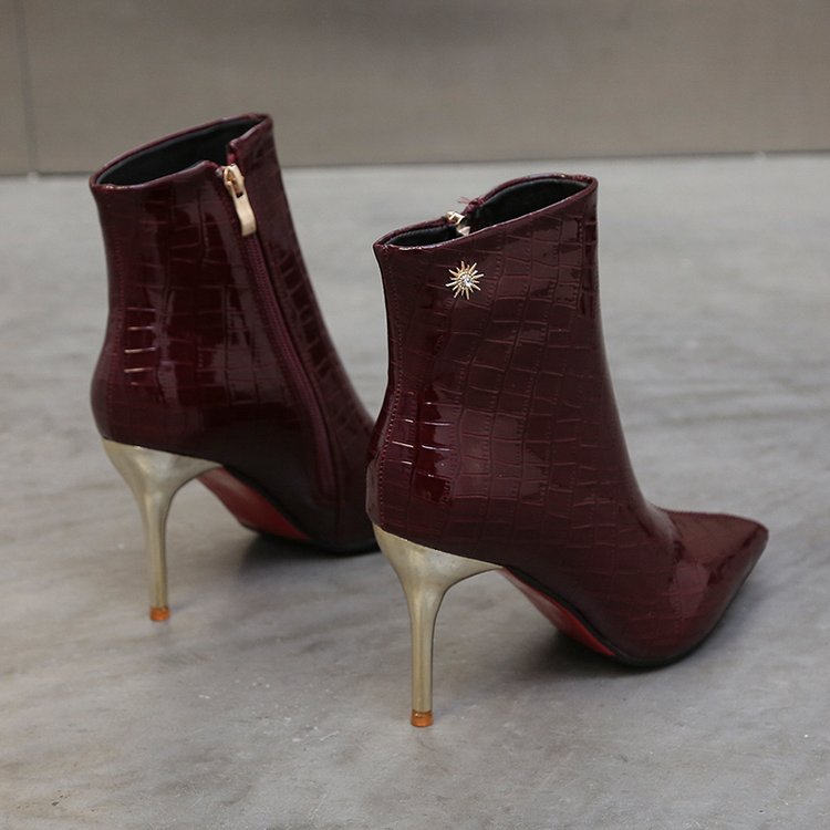 Mid-Calf Snake Skin Boots