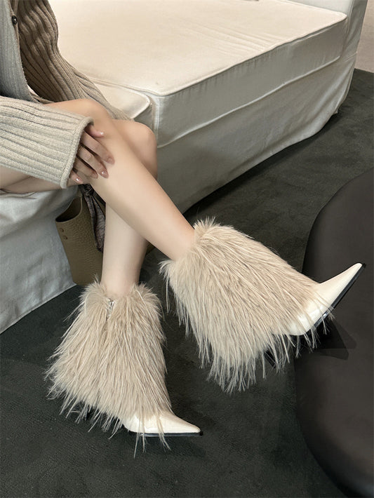 Fur Boots Inspired by IceQueen