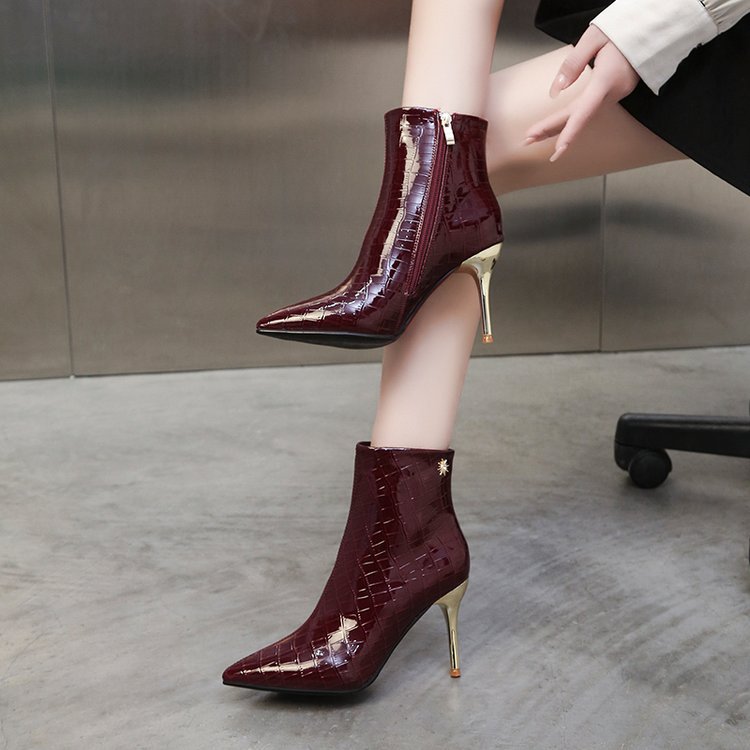 Mid-Calf Snake Skin Boots