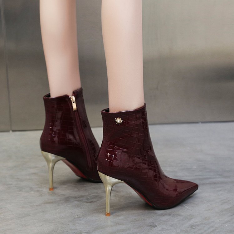 Mid-Calf Snake Skin Boots