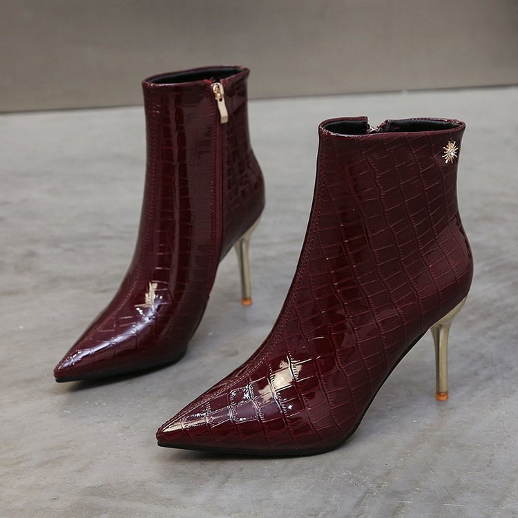 Mid-Calf Snake Skin Boots