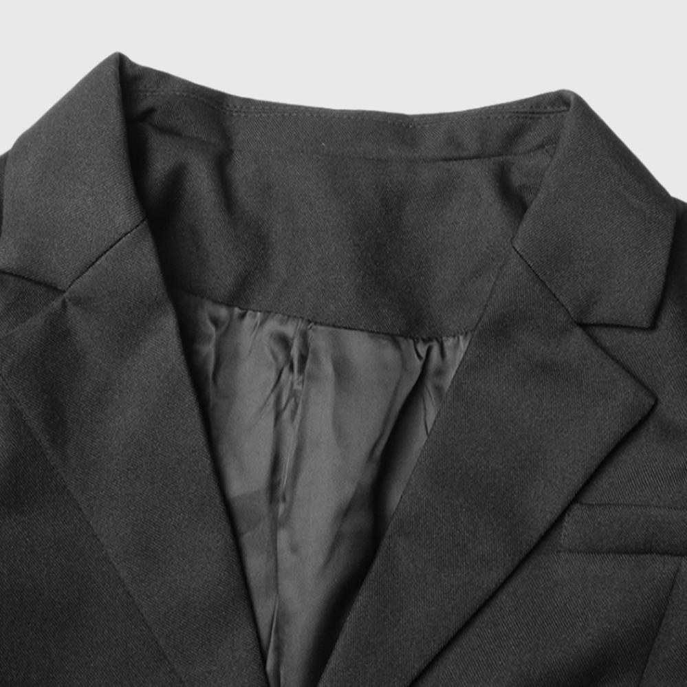 Blazer with Rhinestone Chain - Black