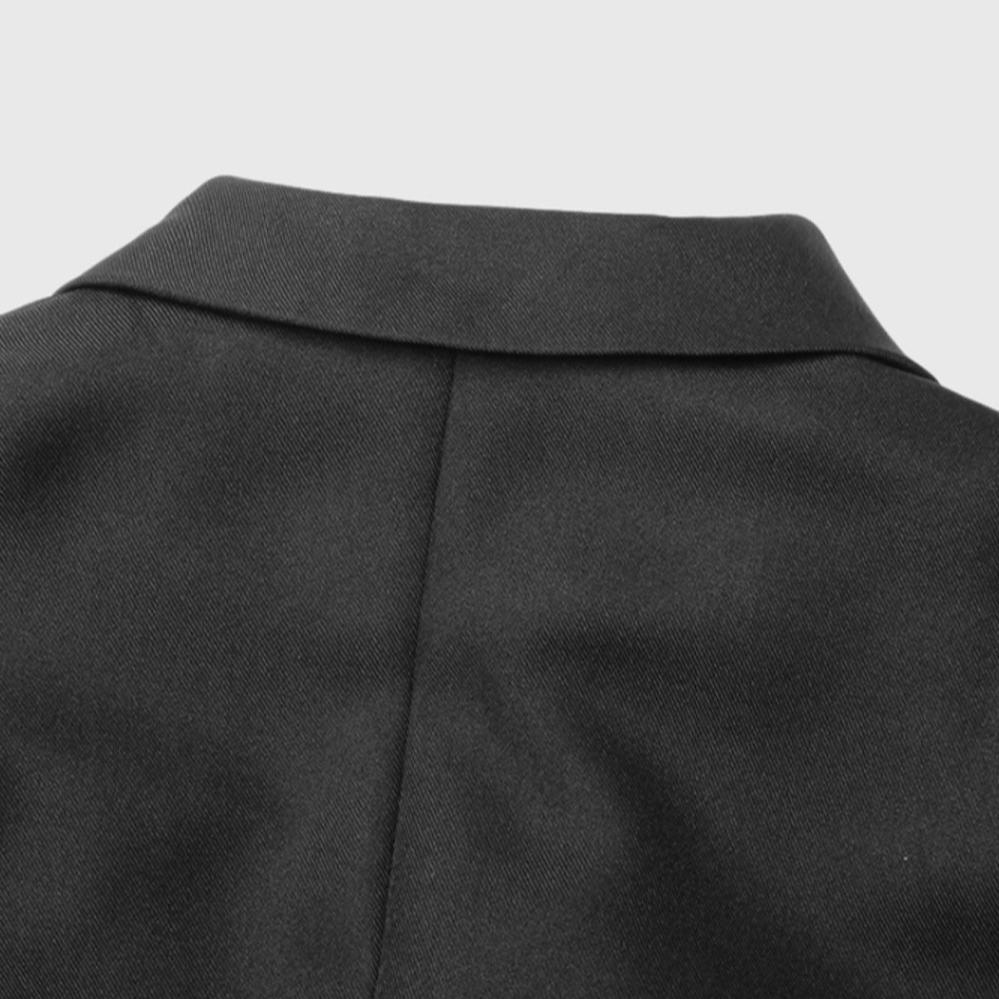 Blazer with Rhinestone Chain - Black