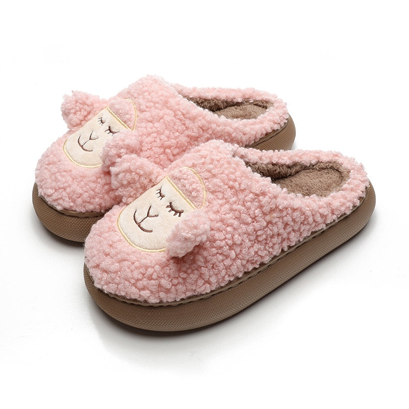 Winter Indoor Sheep Slippers for Women