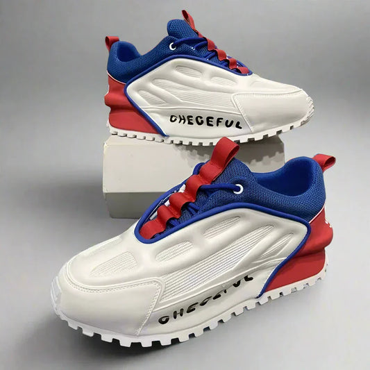 Slip-On Elevator Shoes for Men Checeful Chunky Sneakers