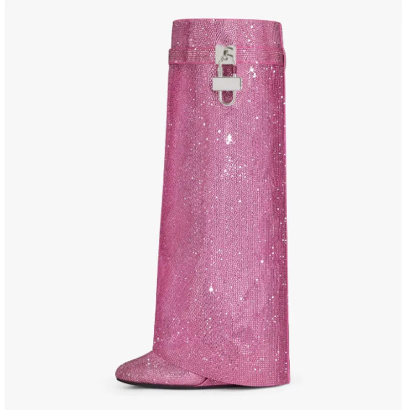 Givenchy Inspired Rhinestone Lengthtrouser Sleeve Boots