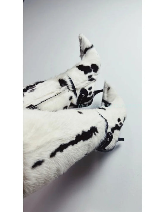 Cow Print Fur Boots
