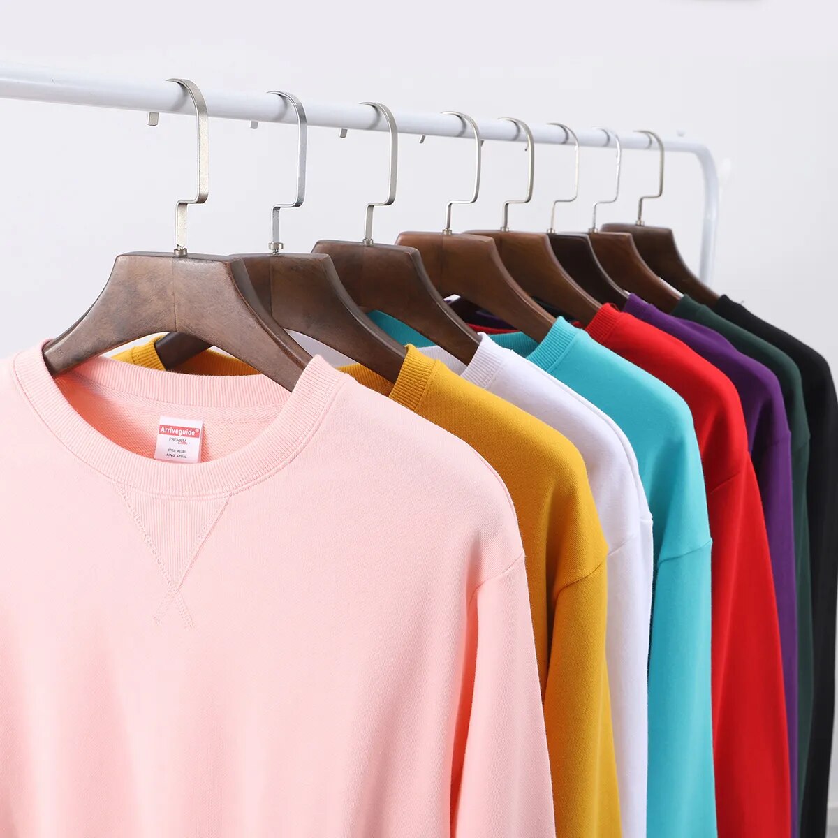 Solid Vintage Long Sleeve Sweater: Loose Fit, 380g