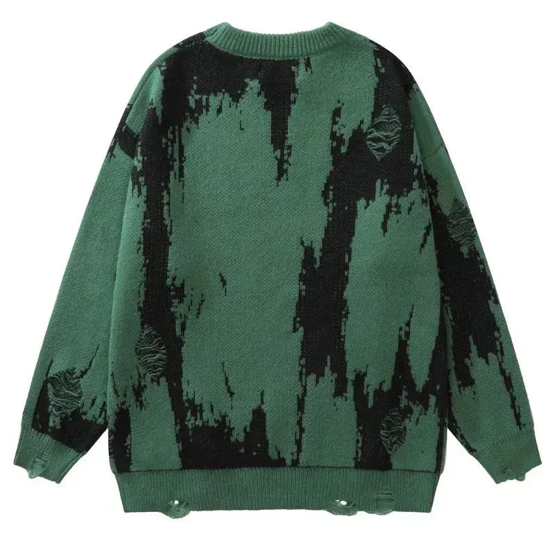 Ripped Sweater - Goth Knitted Unisex Pullover