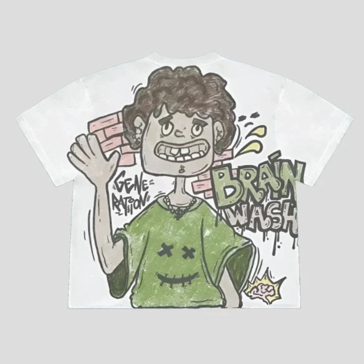 Graphic Print Short Sleeves T-Shirts for Men