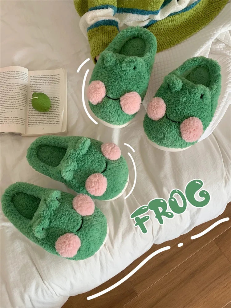 Unisex Lovely Frog Slippers