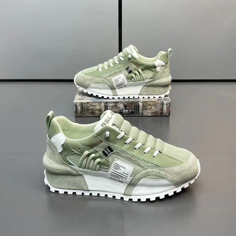 Slip-On Elevator Shoes for Men Checeful Chunky Sneakers