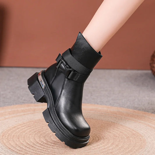 Heel Square Boots for Women