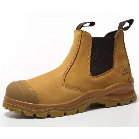 Leather Work Safety Chelsea Boots for Men