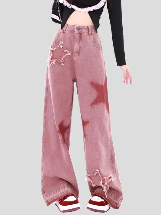 Flared Jeans Thin Retro Mopping Pants