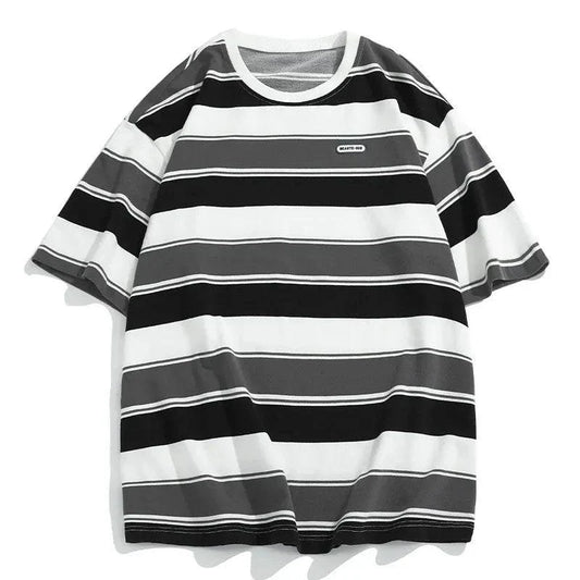 Unisex Striped Loose Fit T Shirt