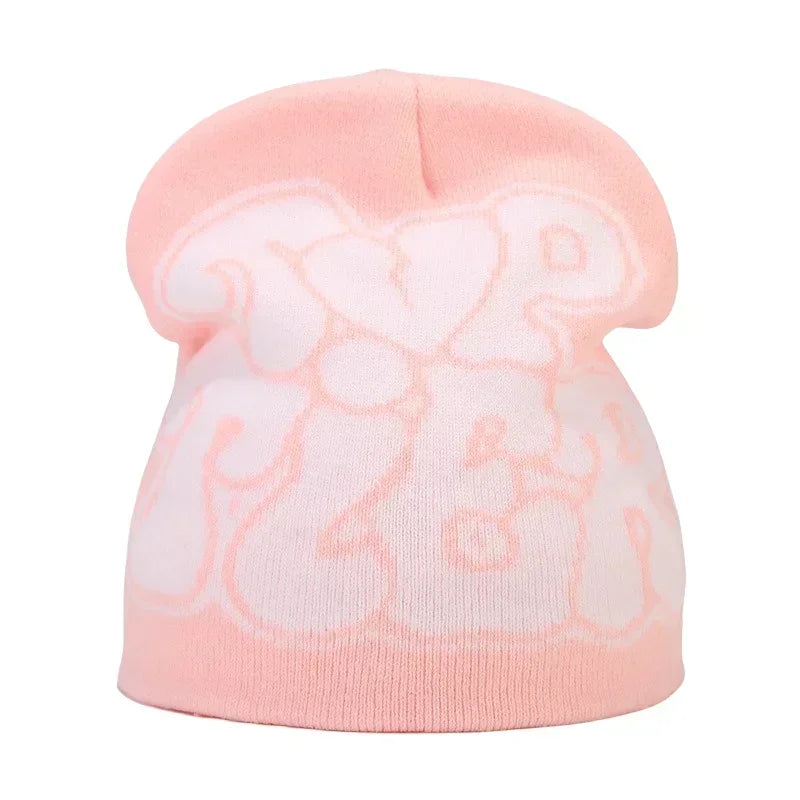 Kanye Letter Knitted Beanie: Unisex Hip Hop Hat