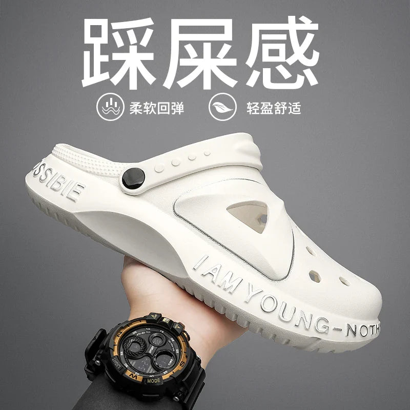 Soft Bottom Outdoor Pool Shoes for Men: Cave Clogs Slippers