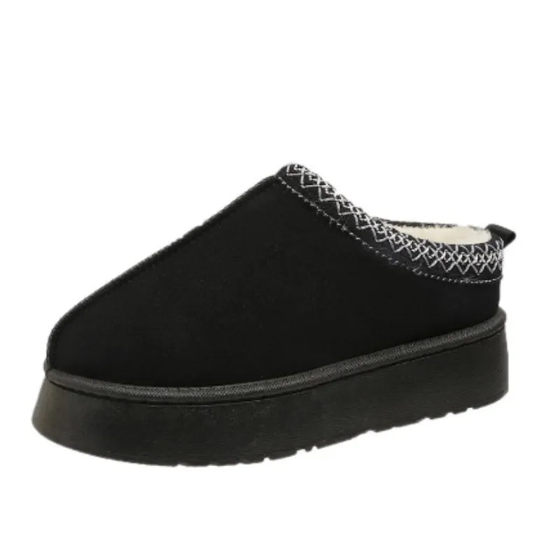 Wool Platform House Slippers for Women
