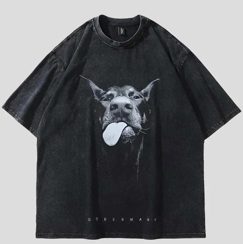 Oversized Doberman T Shirt for Women