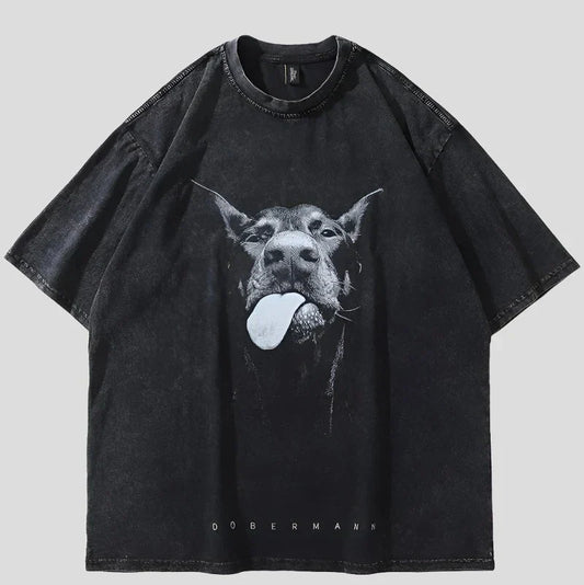 Oversized Doberman T Shirt for Women