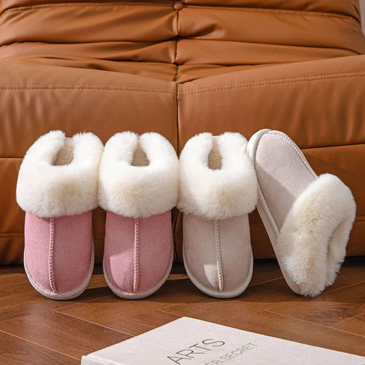 Faux Fur Suede Slippers for Women