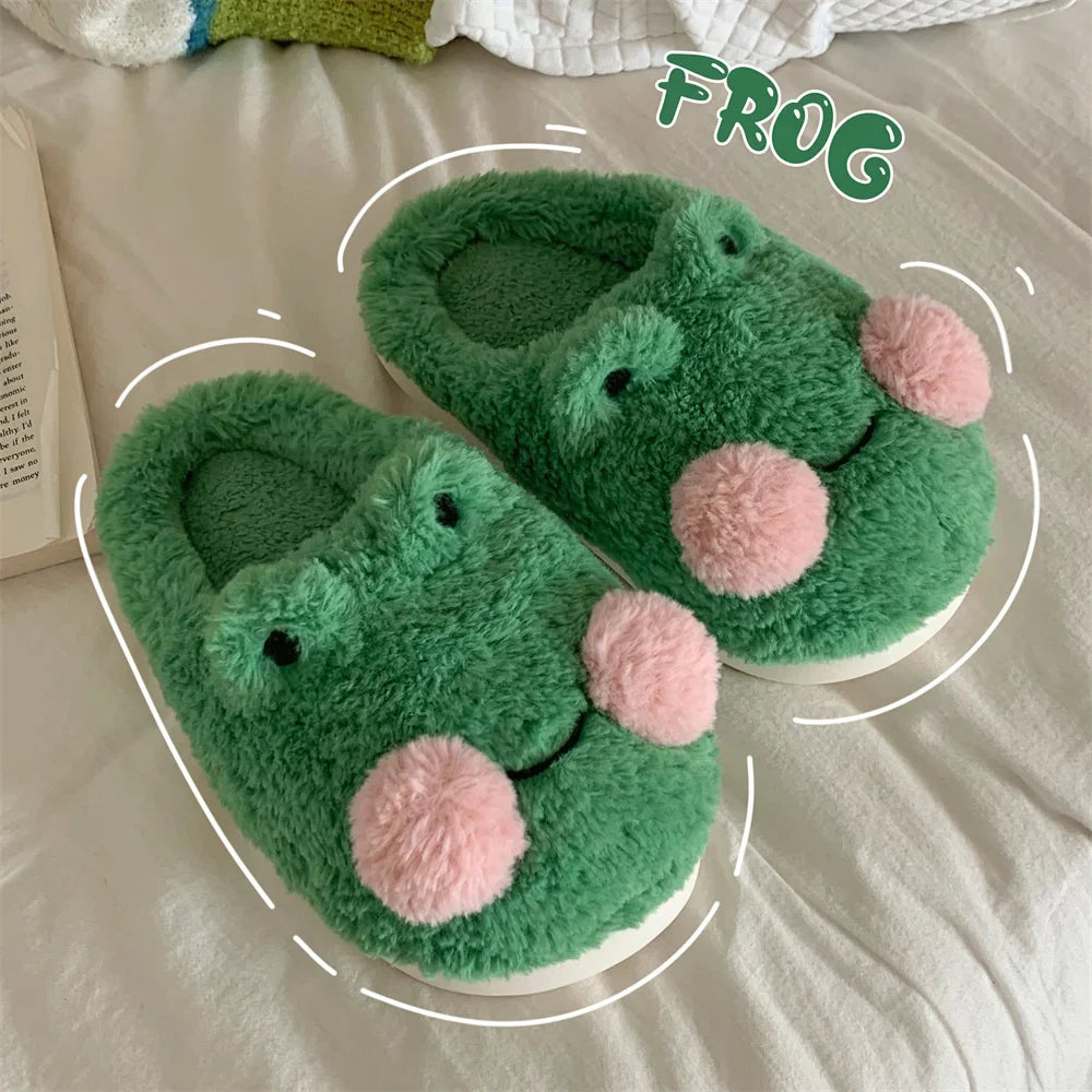 Unisex Lovely Frog Slippers