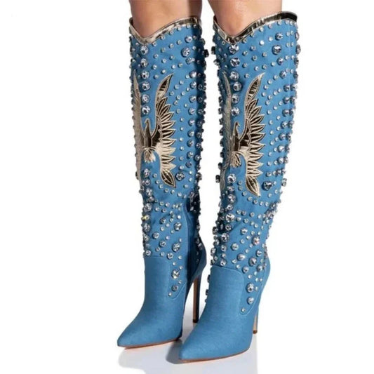 Crystal Western Boots Inspired by Azalea Wang