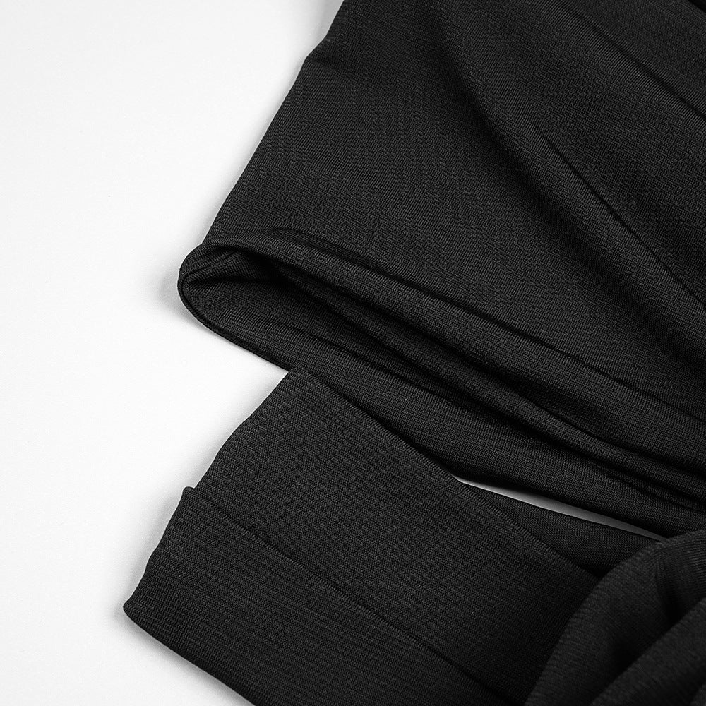 HANAE BLACK CUT OUT TOP and FLARED PANTS with ROSE BOWS SET