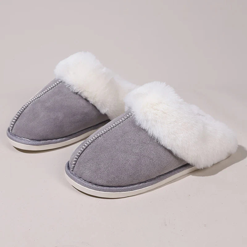 Faux Fur Suede Slippers for Women