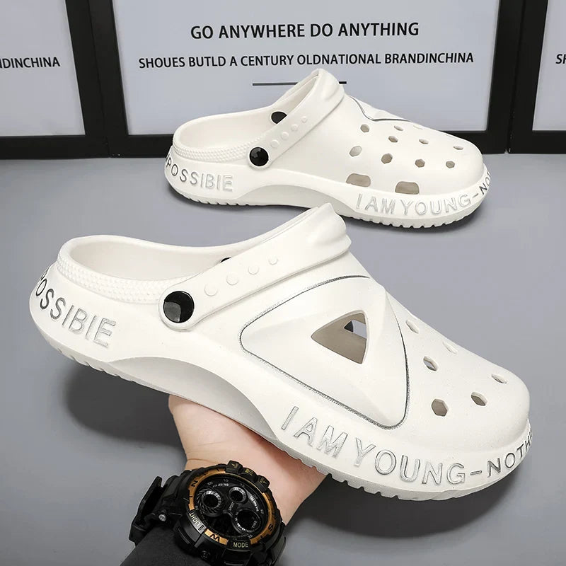 Soft Bottom Outdoor Pool Shoes for Men: Cave Clogs Slippers