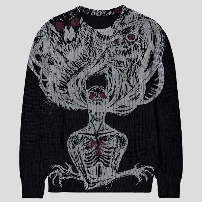 Retro Knit Sweater - Unisex Gothic