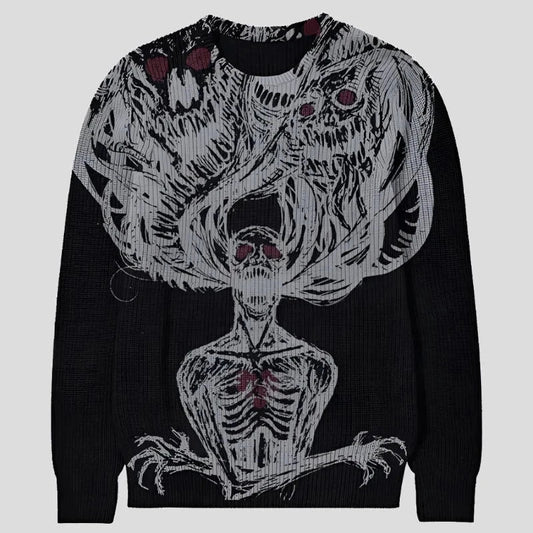 Retro Knit Sweater - Unisex Gothic