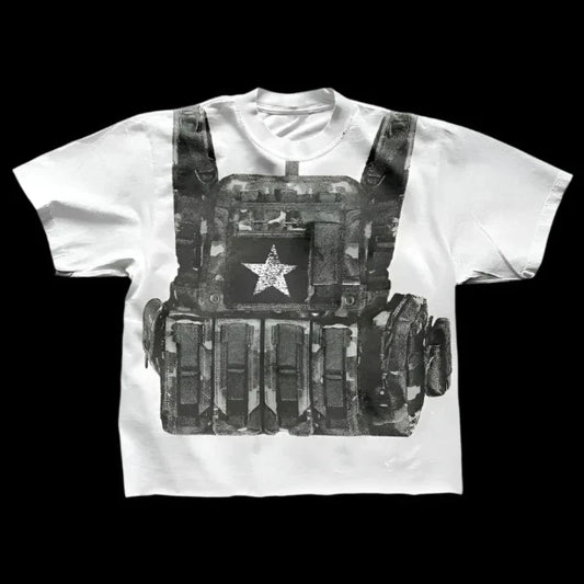 Oversized Graphic T Shirts - Sharpshooter Print