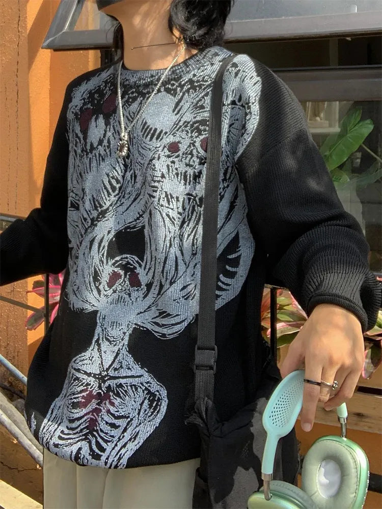 Retro Knit Sweater - Unisex Gothic