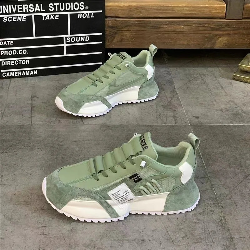 Slip-On Elevator Shoes for Men Checeful Chunky Sneakers