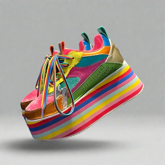 Colorful High Platform Sneakers for Women
