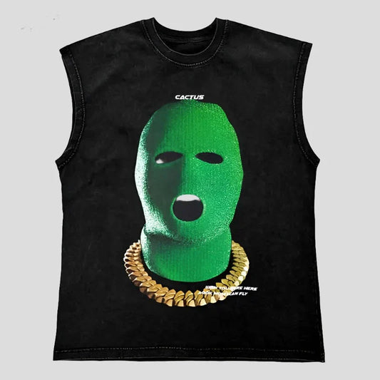 Gangsta T Shirt - Washed Tank Top for Men