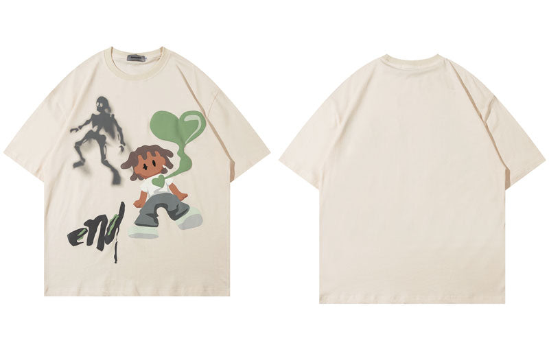 Oversized Graphic Tee - Heart for Men