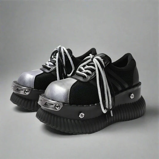 Goth Platform Sneakers Metal Rock Punk Style for Women