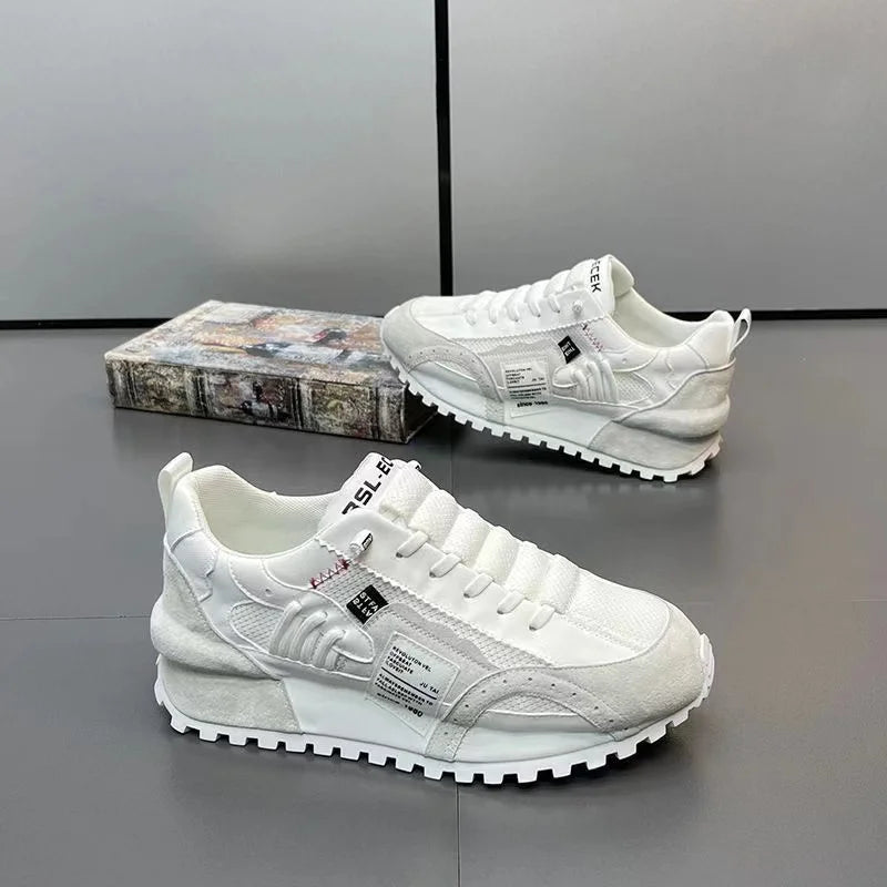 Slip-On Elevator Shoes for Men Checeful Chunky Sneakers