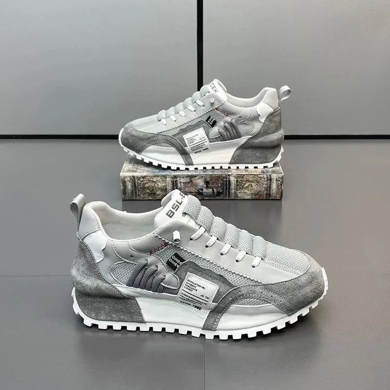Slip-On Elevator Shoes for Men Checeful Chunky Sneakers