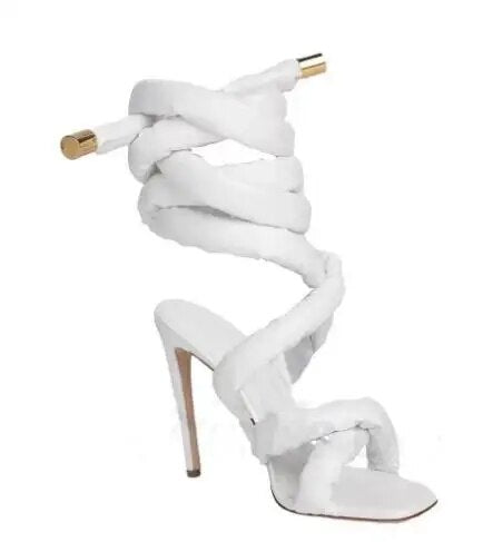 Cross Tie Grey Sandals