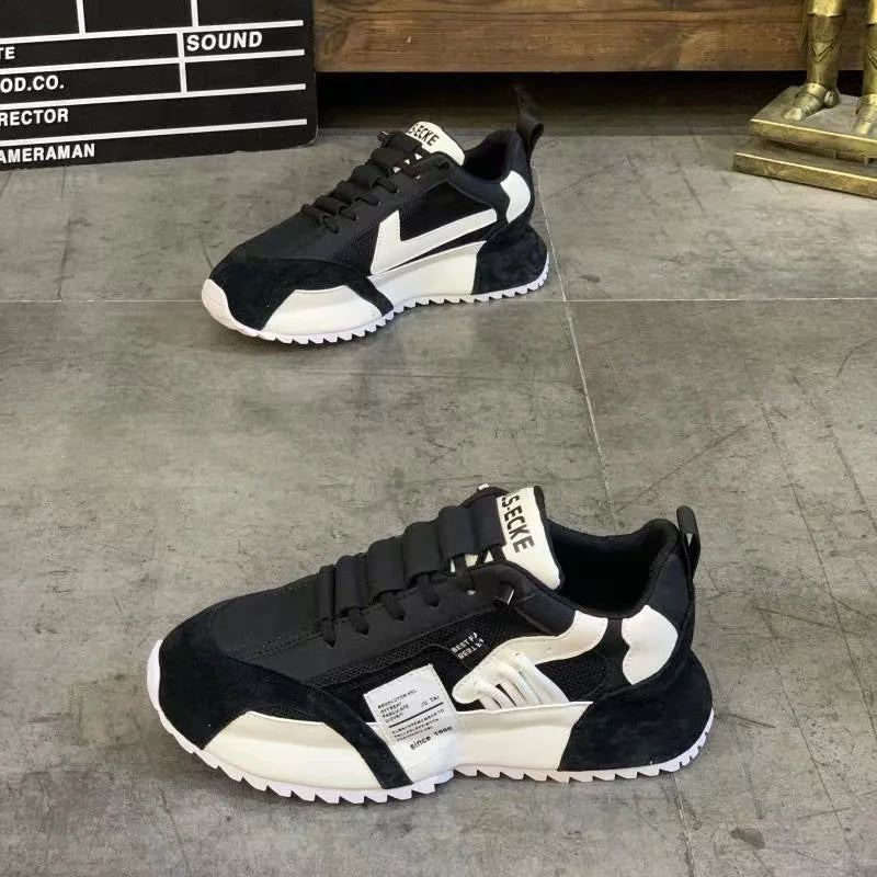 Slip-On Elevator Shoes for Men Checeful Chunky Sneakers