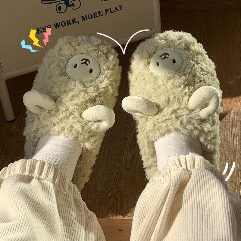 Winter Indoor Sheep Slippers for Women