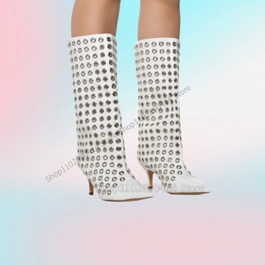 Circle Studded Boots Inspired by Azalea Wang