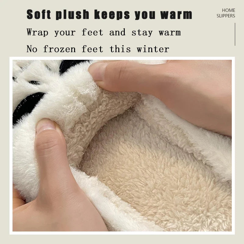 Winter Slippers Women - Plush Warm Snow Cotton