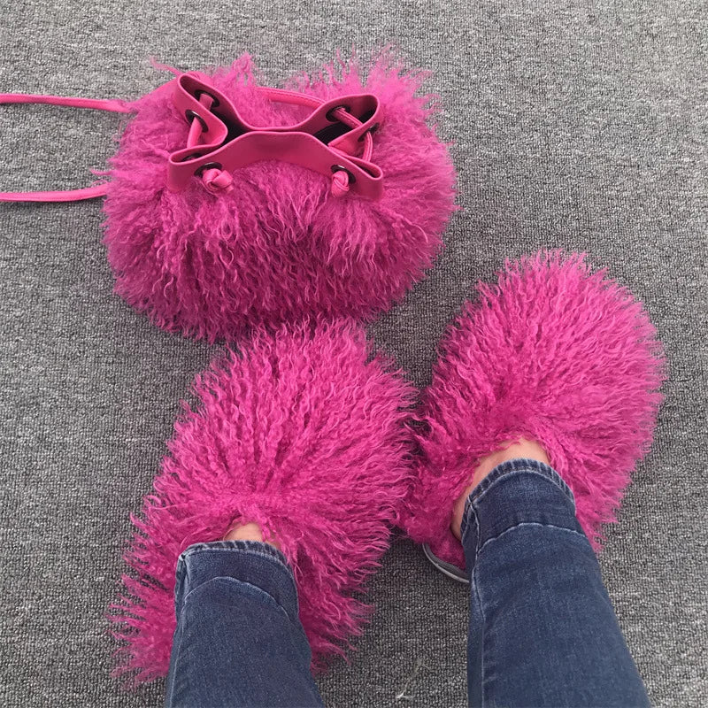 Multi-color Furry Slides