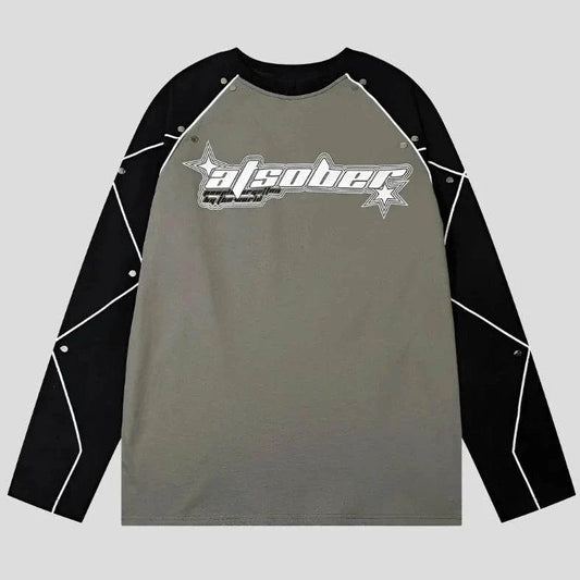 Speed Racer Block Raglan Long Sleeve T Shirt