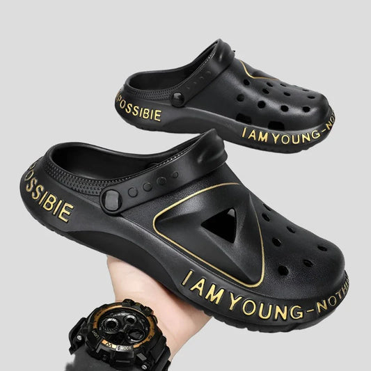 Soft Bottom Outdoor Pool Shoes for Men: Cave Clogs Slippers